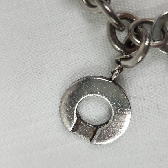 Gorgeous Vintage Tiffany & Co 925 Sterling Silver Heart & Tag Toggle Bracelet - Picture 7 of 14